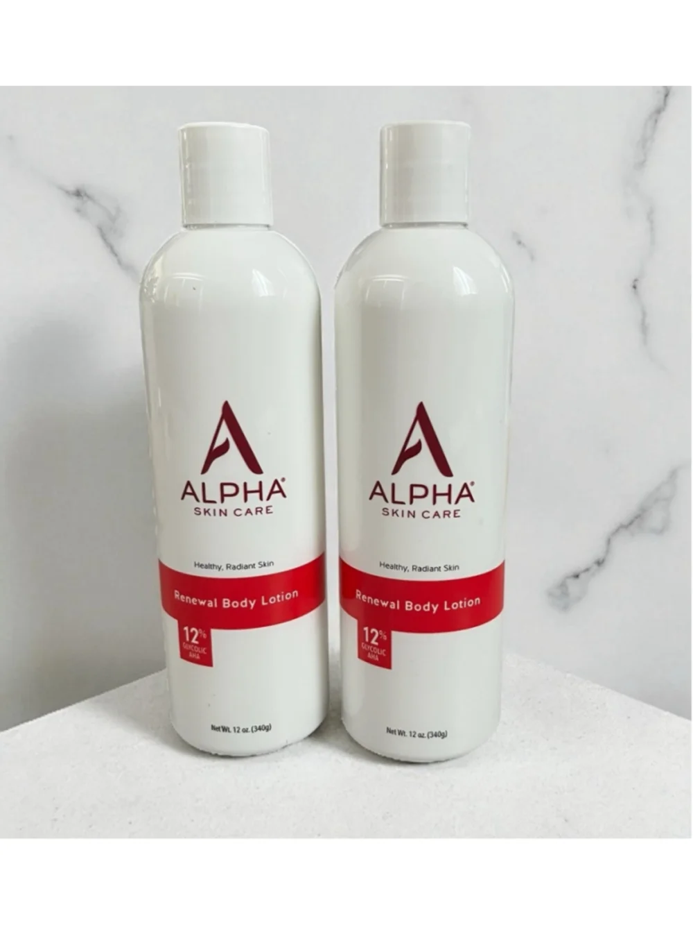Alpha Skin Care Renewal Body Lotion with 12% Glycolic AHA 12oz 2 Pack